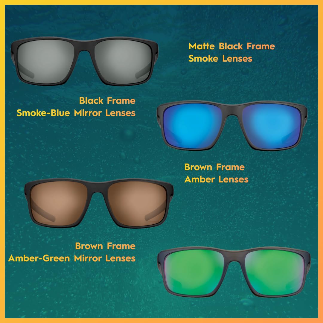 Flying Fisherman Rip Current Polarized Sunglasses with 100% UVA & UVB Protection for Fishing, Biking, Golf, Hiking, Beach, Driving