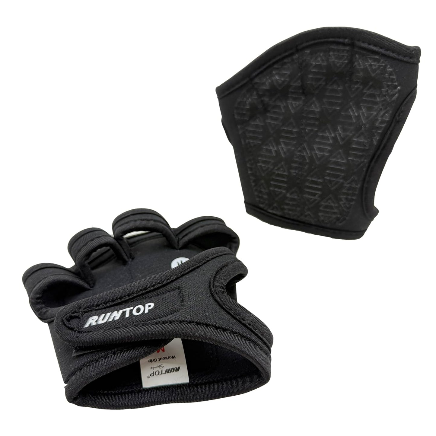 RUNTOP Workout Gloves Fitness Cross Training WODS Gym Yoga Exercise Grip Pads Weight Lifting Powerlifting Anti-Slip Barehand Strong Grips Palm Protect Men Women (Yellow, M)