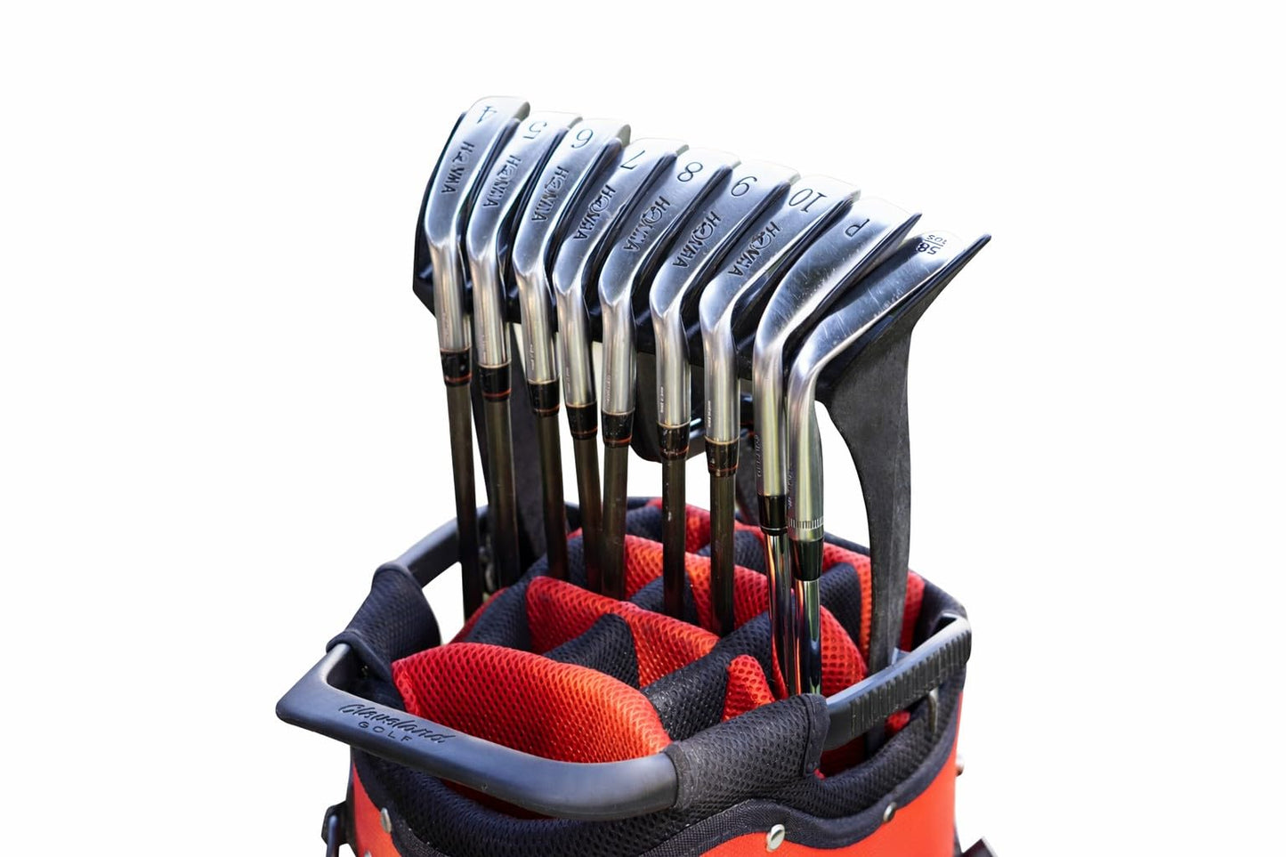 No-Rattle Golf Club Organizer – Anti-Slip, Prevents Club Loss, Fits Cart & Some Stand Bags (Check Size), Iron Only (No Woods/Driver)