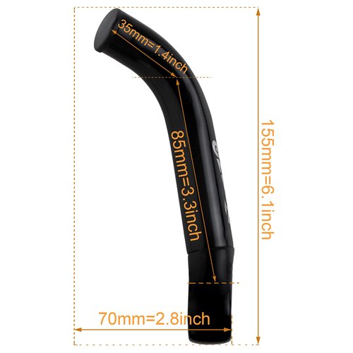 Venzo Bicycle Handlebar Extender for Mountain Hybrid Bike - Compatible with 7/8'’ 22.2mm - Flat Bar Ends with Plugs - 150mm - Ergonomic Design Lightweight & Durable - Gloss Black