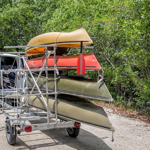 High Visibility Red Flags for Truck Loads - 2 Pack Safety Kayak Flags