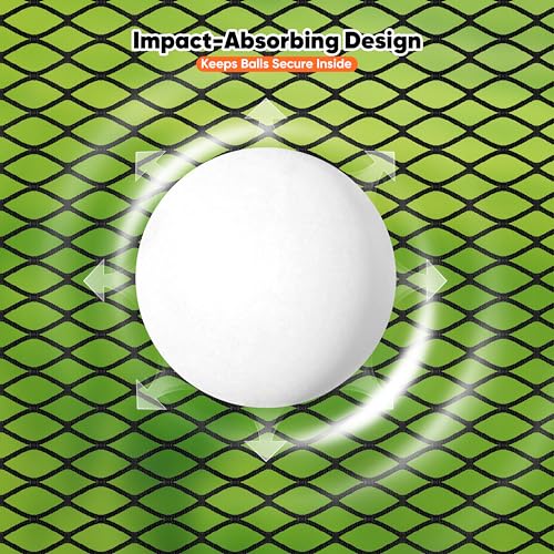 Lacrosse Goal Net Replacement - 6' x 6' x 7' - Black, 4mm