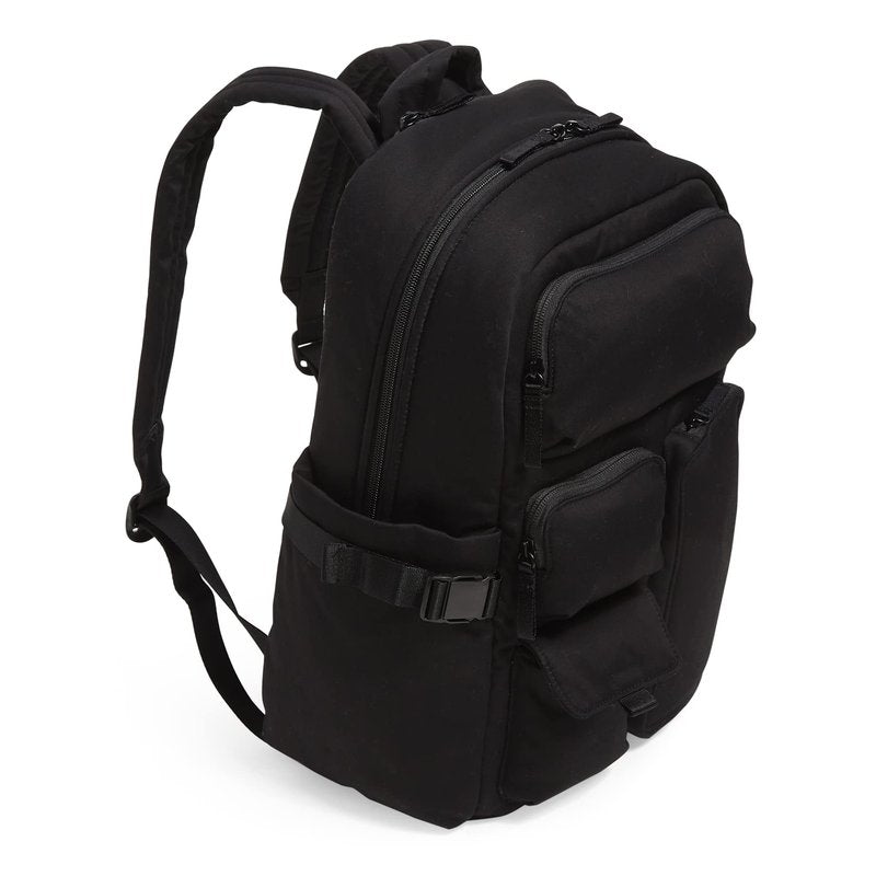 Vera Bradley Women's Cotton Utility Large Backpack, Black, One Size