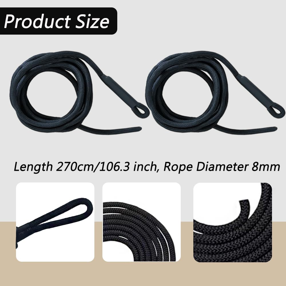 LOOEEL 2 PCS Pilates Reformer Pull Rope Parts, Pilates Reformer Ropes Replacement Strap, Suitable for Home Studio use of Yoga Fitness Equipment, core Bed Accessory Yoga Strap.