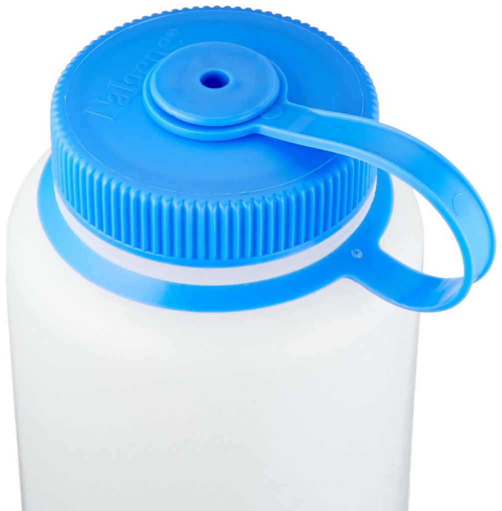 Nalgene HDPE Wide Mouth Water Bottle, Clear, 48 oz