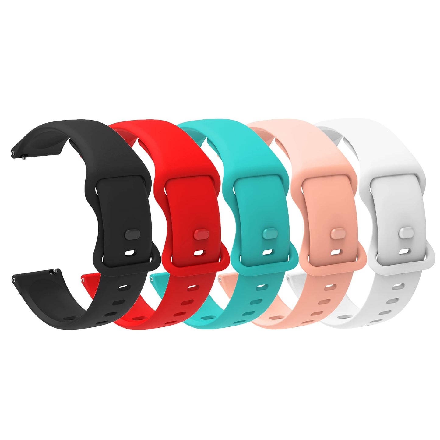 Lamshaw Compatible with Cubitt Viva Pro, Viva, Aura Pro, Aura Smart Watch Band, Classic Silicone Sports Strap, 5pack-w