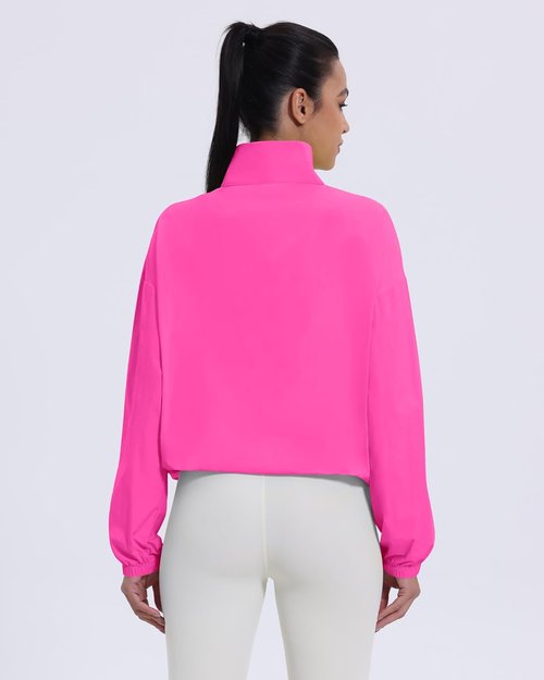 Locachy Women's Lightweight Athletic Jacket - Cropped Full Zip for Running & Hiking | Versatile Outdoor Wear