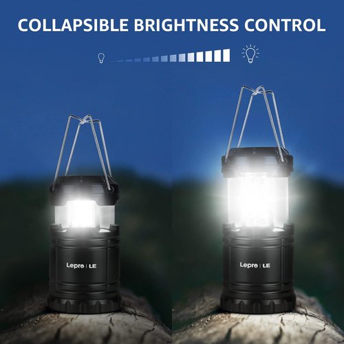 Lepro LED Camping Lantern - Collapsible & IPX4 Water Resistant | Portable Emergency Light for Outdoors