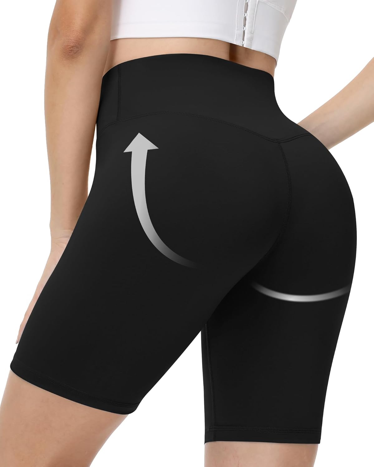 Runhit Biker Shorts for Women - High Waisted No Front Seam Spandex Gym Yoga Shorts | 3''/5''/8'' Tummy Control