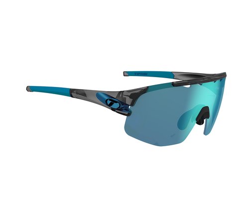 Tifosi Optics Sledge Lite Sunglasses (Crystal Smoke, Clarion Blue/AC Red/Clear)