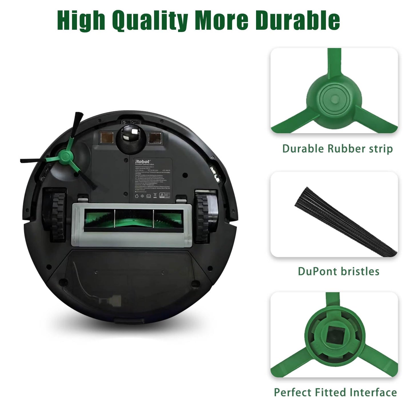 Yumixily 10 Pack Replacement Side Brushes Compatible with Roomba Combo&Vac Essential Series, Edge-Sweeping Brushes for Q0120 Y0140 Q0520 Q011 Y0110 Robot Vacuum Cleaner