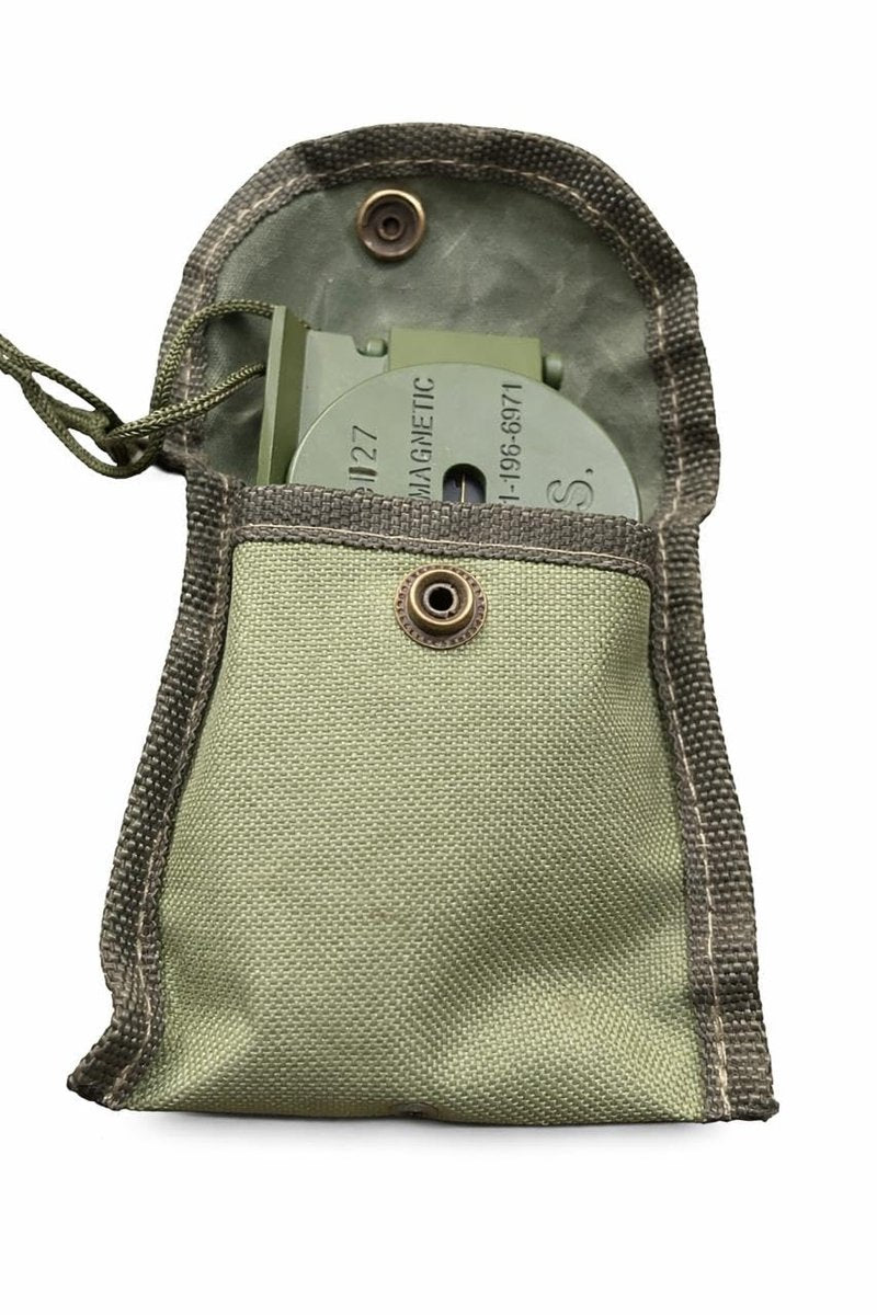 VETERIS US Military Style Phosphorescent Waterproof Lensatic Compass Accurate Hand Held Compasses with Pouch for Hiking Camping Navigation Survival Backpacking Orienteering