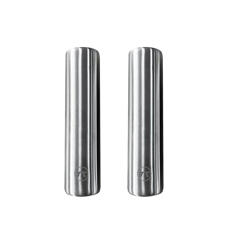 Outset Stainless Steel Cylinder Ice Packs, Set of 2 Reusable Travel and Lunch Box Coolers, 6.3" x 1.6”