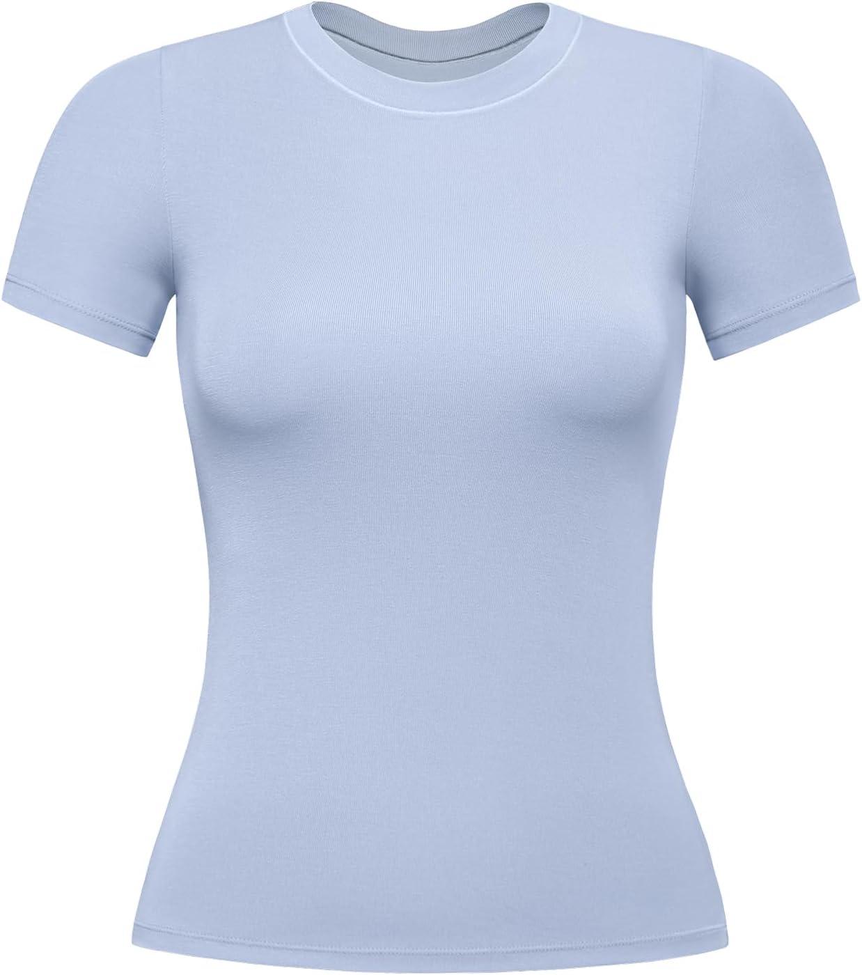 AUROLA Everyday Fitted T-Shirt for Women - Crew Neck, Short Sleeves, Slim Fit Modal Tee