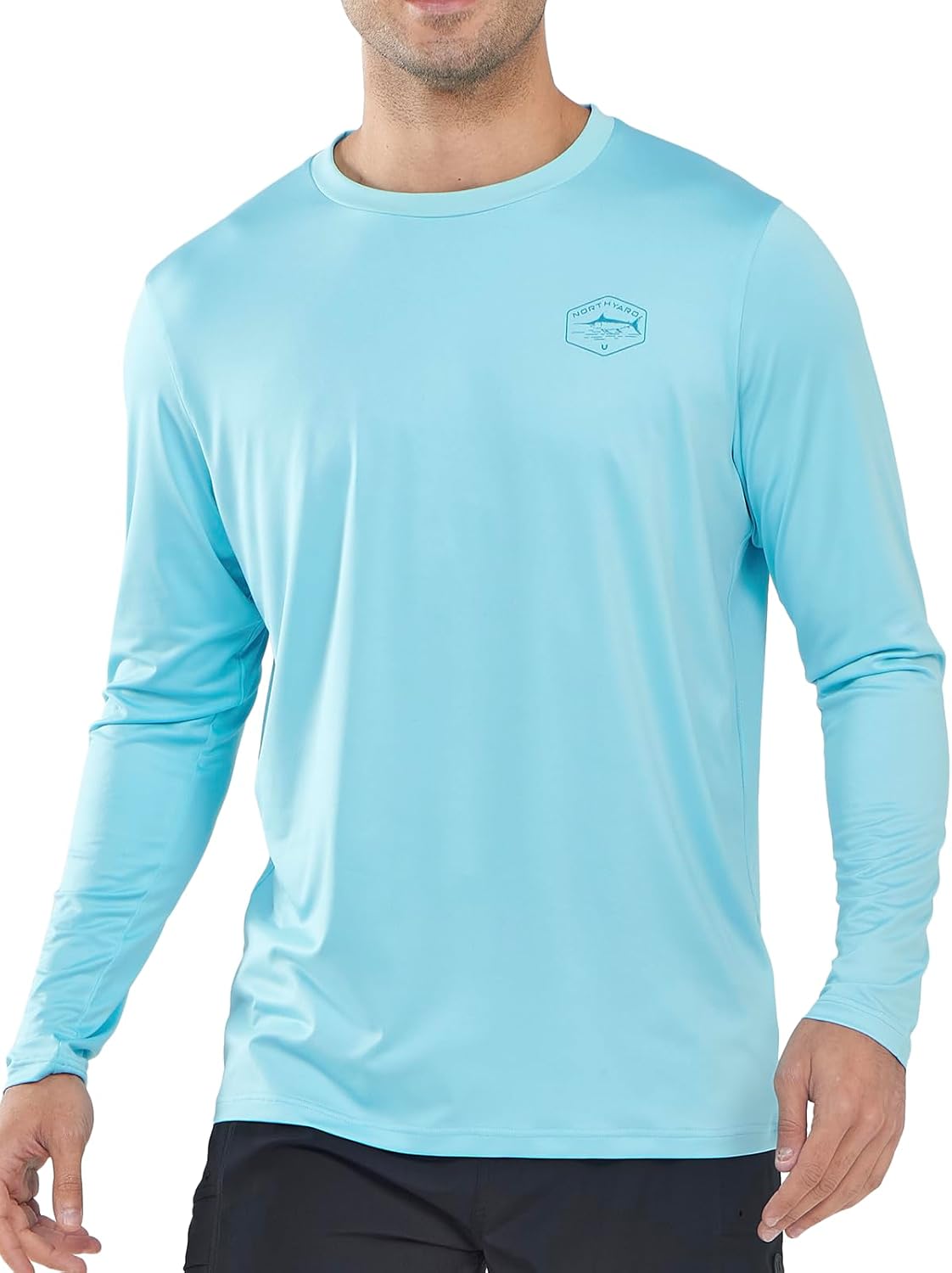 NORTHYARD Men's Swim Shirt - UPF 50+ Sun Protection Long Sleeve Rash Guard | Quick Dry Lightweight