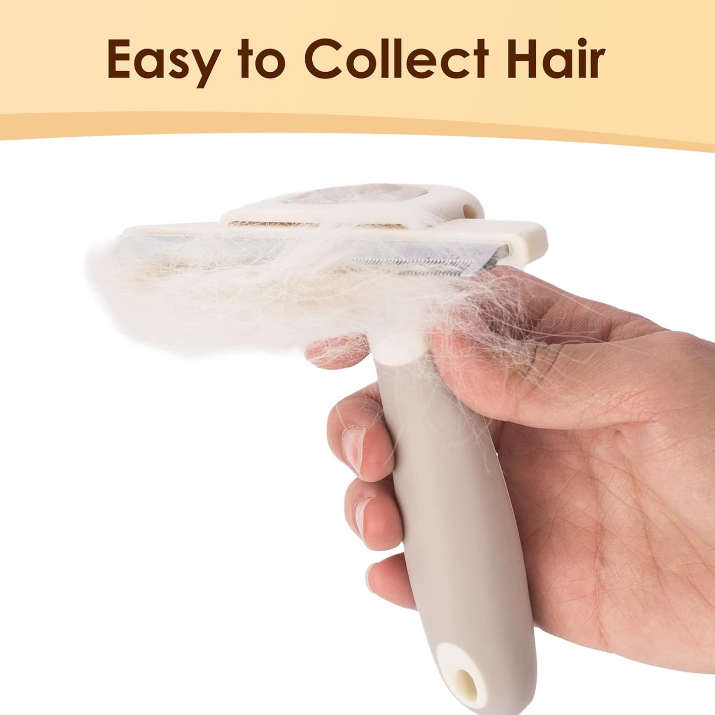 Skiennix Dog Deshedding Brush - Reduce Shedding & Promote Healthy Coat | Ergonomic Design