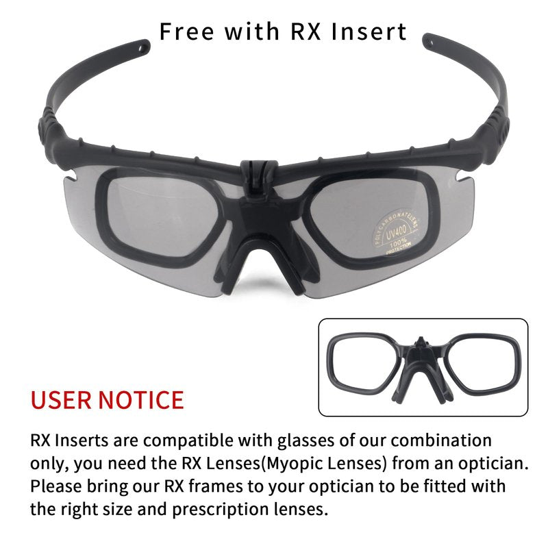 ToopMount Sports Goggles Anti Fog Glasses Sunglasses with 3 Interchangeable Lens