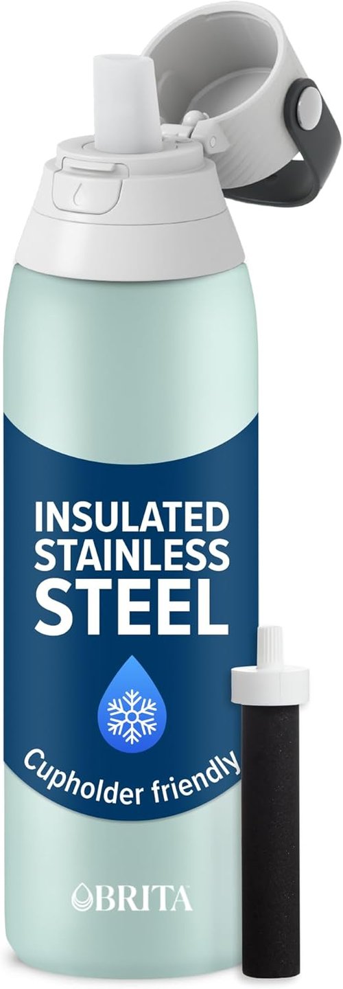 Brita Stainless Steel Water Bottle - Premium BPA-Free Insulated Design | 20 oz, Reusable & Eco-Friendly