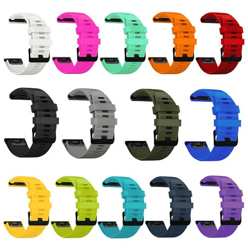 AISPORTS Compatible with Garmin Fenix 8 47mm/E 47mm/7/7 Pro/6/6 Pro/5/5 Plus Band Silicone, 22mm Quick Fit Watch Band Sport Wristband Bracelet Replacement Band for Garmin Forerunner 965/955/945/935