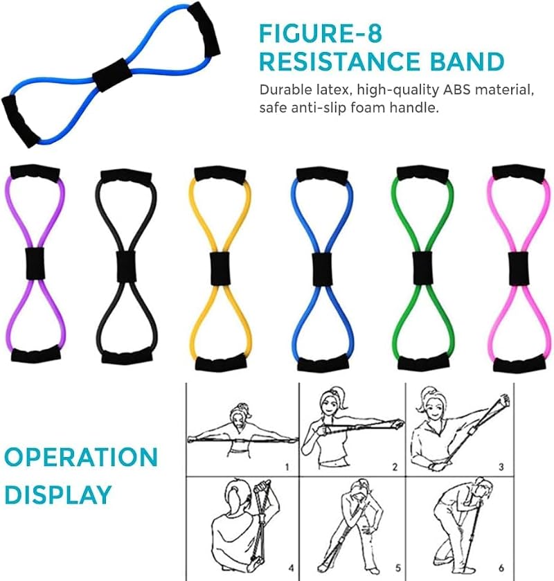 Pilates Ring Kit for Home Workouts - Pink Resistance Bands & Accessories