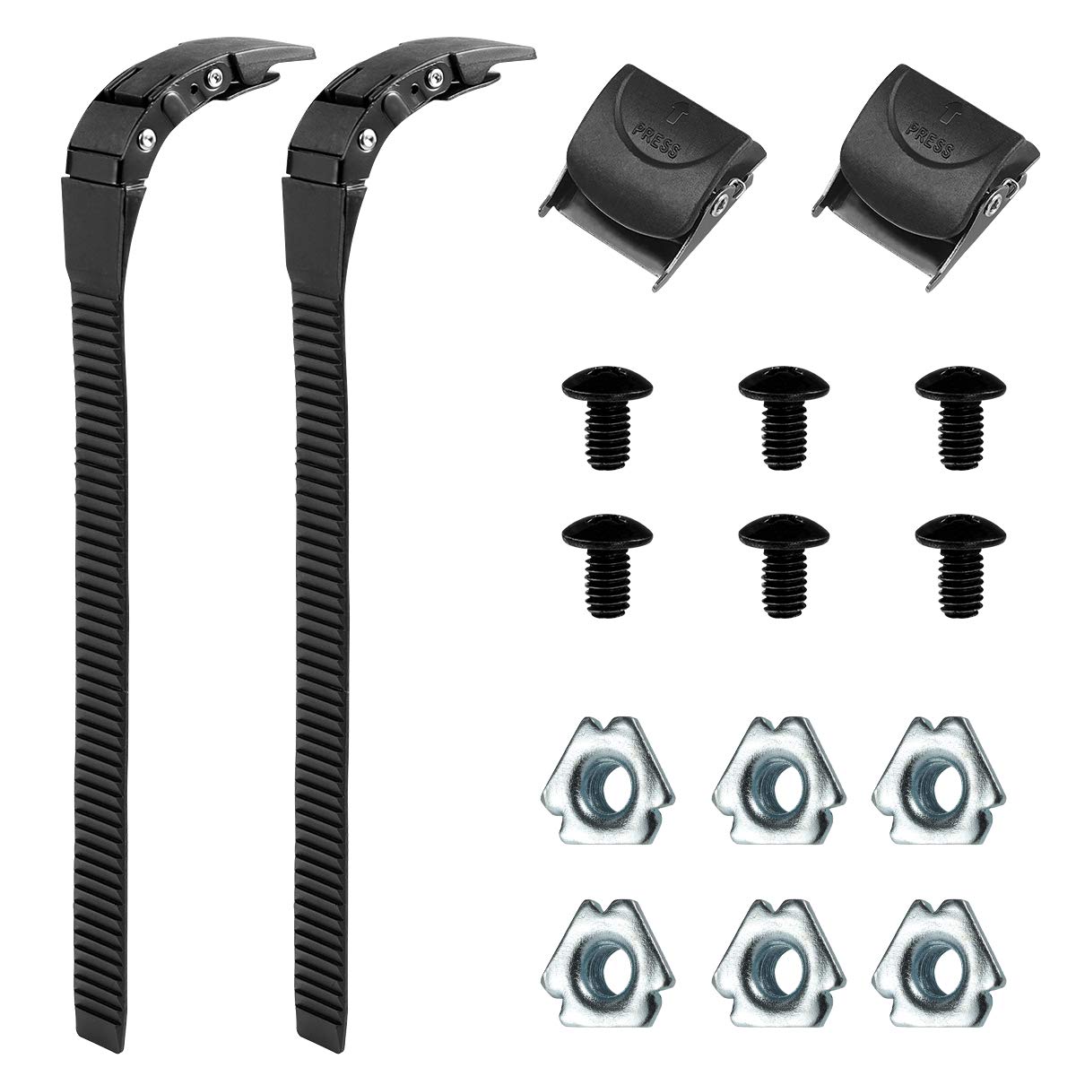 LIOOBO 2 Set Inline Skate Straps Replacement Parts: Adjustable Roller Brake Strap Skating Shoes Buckles with Screws Nuts Universal Roller Skate Accessories for Men Women Boys Girls Kids
