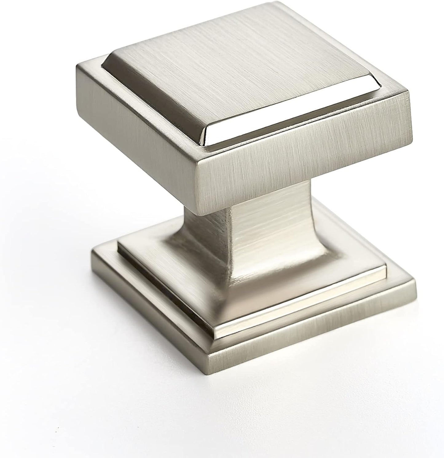 30 Pack Matte Black Square Kitchen Cabinet Knobs - Modern Zinc Drawer Pulls & Handles