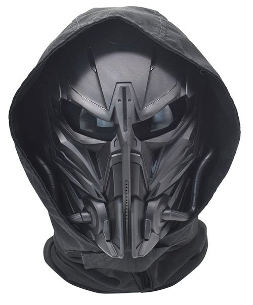 JFFCESTORE Airsoft Mask Balaclava Face Mask Tactical Mask Paintball Headgear Mask Dual Mode Hoods Face Mask for Halloween Paintball CS Game Cosplay and Masquerade Party (Black)