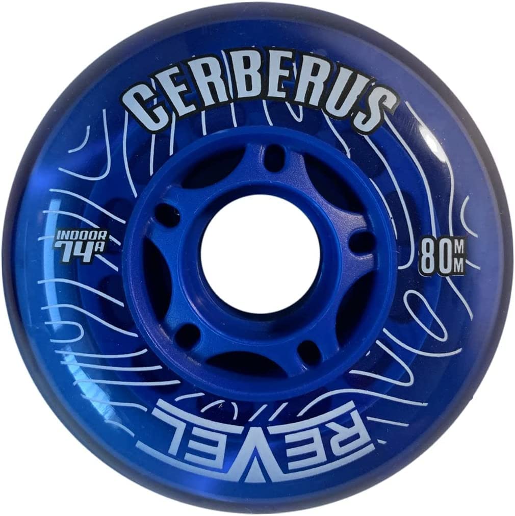 Alkali Revel Blue Indoor X-Soft 74A Roller Inline Hockey Wheels (76mm)
