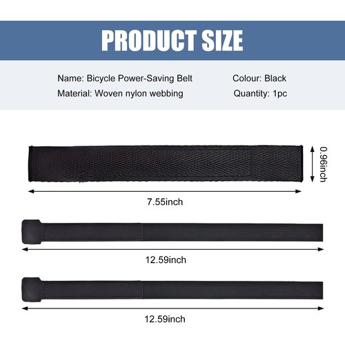 MOXRUQ Bicycle Carrying Strap, Portable Nylon Lifting Strap for Bikes, Bicycle Frame Handle Carrying Lifter, Universal Climbing Stairs Assist for Mountain Bike Road Bike (Black)