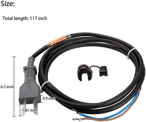 10L0L Golf Cart 36 Volt 2 Prong DC Charger Cord with Plug for Yamaha, EZGO, Club Car, OEM# 14835-G1 1016433-01 1013076