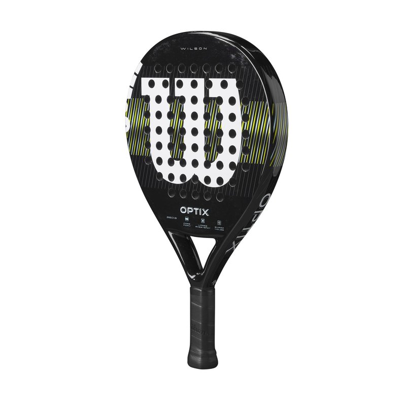 Wilson Optix V1 Padel Racket - Black/Green, Grip Size 2-4 1/4"