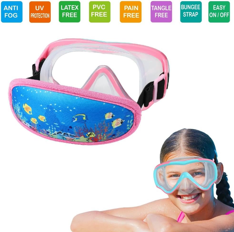 Skiennix Swim Goggles for Kids 6-14 - No Tangle Strap & Nose Cover | Perfect for Diving