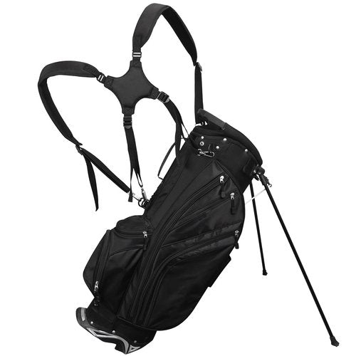 Craftsman Golf Adjustable Waterproof Star Black Blue Golf Bag Backpack Straps Replacement Also for Custom Order with Your Name Stitched (Rotate Buckle Black)