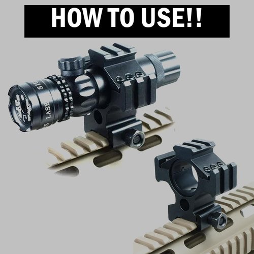 360 TACTICAL Triple Rail Weaver Picatinny Scope Mount Scope Ring Flashlight Mount (Pack of 2)