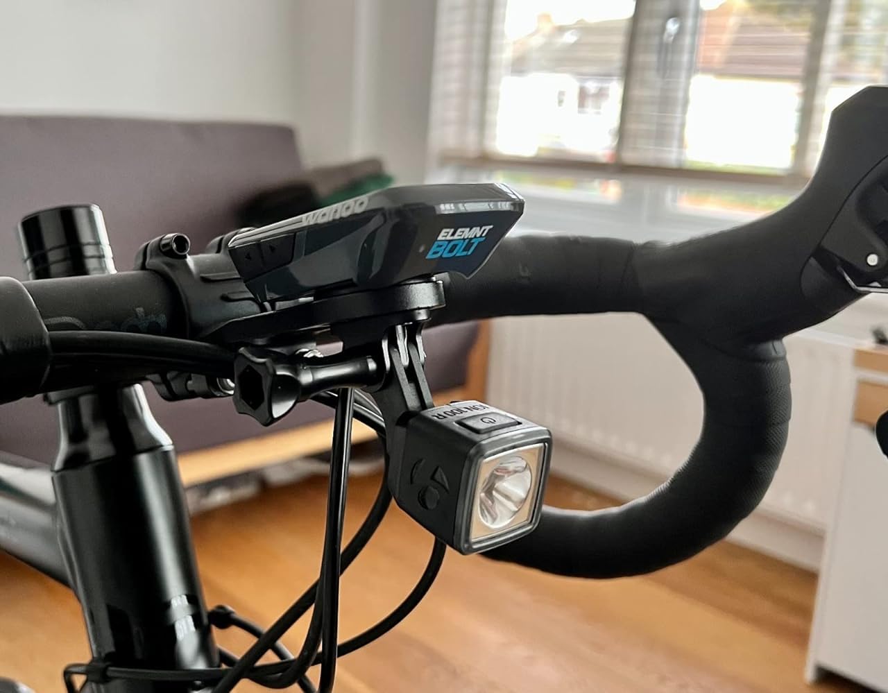 Dymoece Bike Mount for Wahoo Elemnt Compatible with Multiple Wahoo Computers Out Front Handlebar Mount with Light Adapter for Wahoo Elemnt,Elemnt Bolt, Elemnt Mini,Elemnt Roam