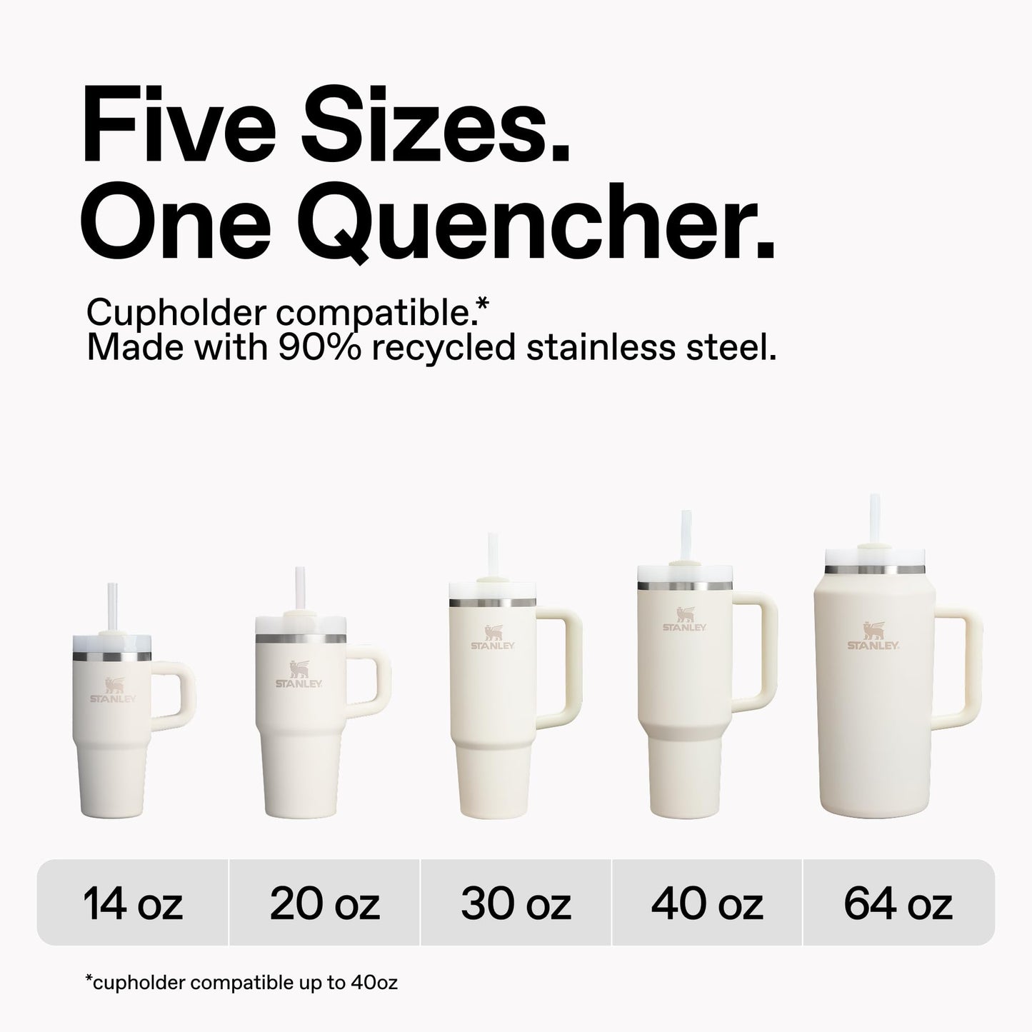 STANLEY Quencher H2.0 Tumbler with Handle and Straw 40 oz | Flowstate 3-Position Lid | Cup Holder Compatible for Travel | Insulated Stainless Steel Cup | BPA-Free | Peony