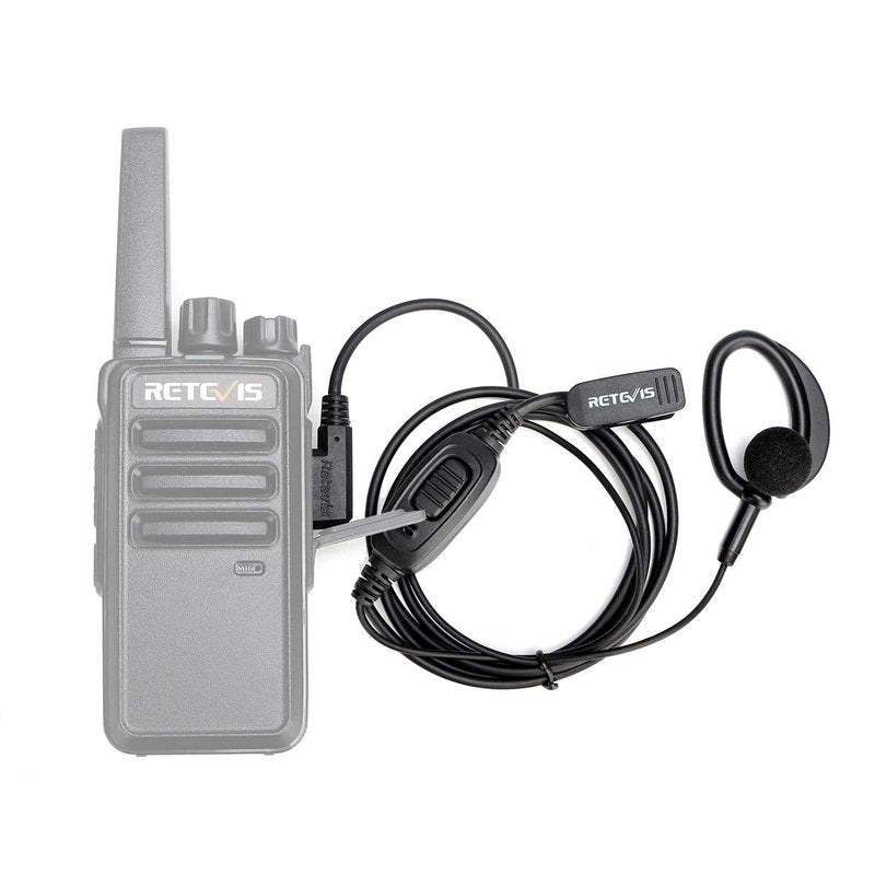 Retevis RT68 Walkie Talkies Earpiece with Mic, Soft Earhook, 2 Pin, for RT22 RT68 RT21 H-777 RT27 RT68H, Compatible with Kenwood, Pxton, Baofeng BF-888S 2 Way Radio, Two Way Radio Headset(10 Pack)