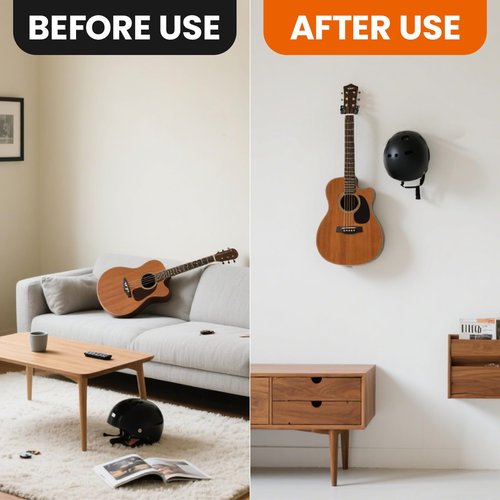 HNYYZL Skateboard Hanger,4Pcs Skateboard Hooks for Wall Longboard Wall Mount,for Electric Skateboard, Guitar,Ukulele