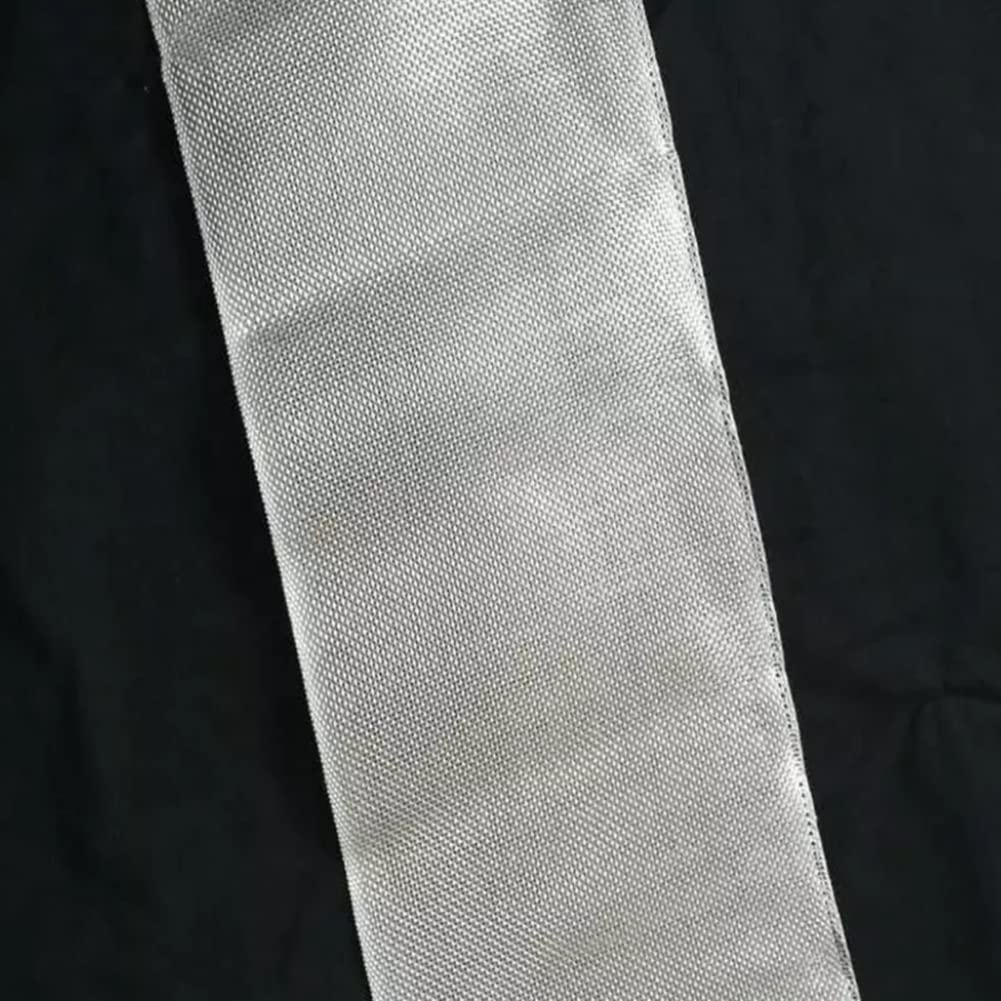 SICCOMA Fiberglass Cloth Roll Non Adhesive Woven Fiberglass Mesh Tape Fiberglass Insulation Tape Plain Weave Fiberglass Cloth Tape for Reinforced Repair Winding, Seams, Boat, Molding (2 in x 99 FT)