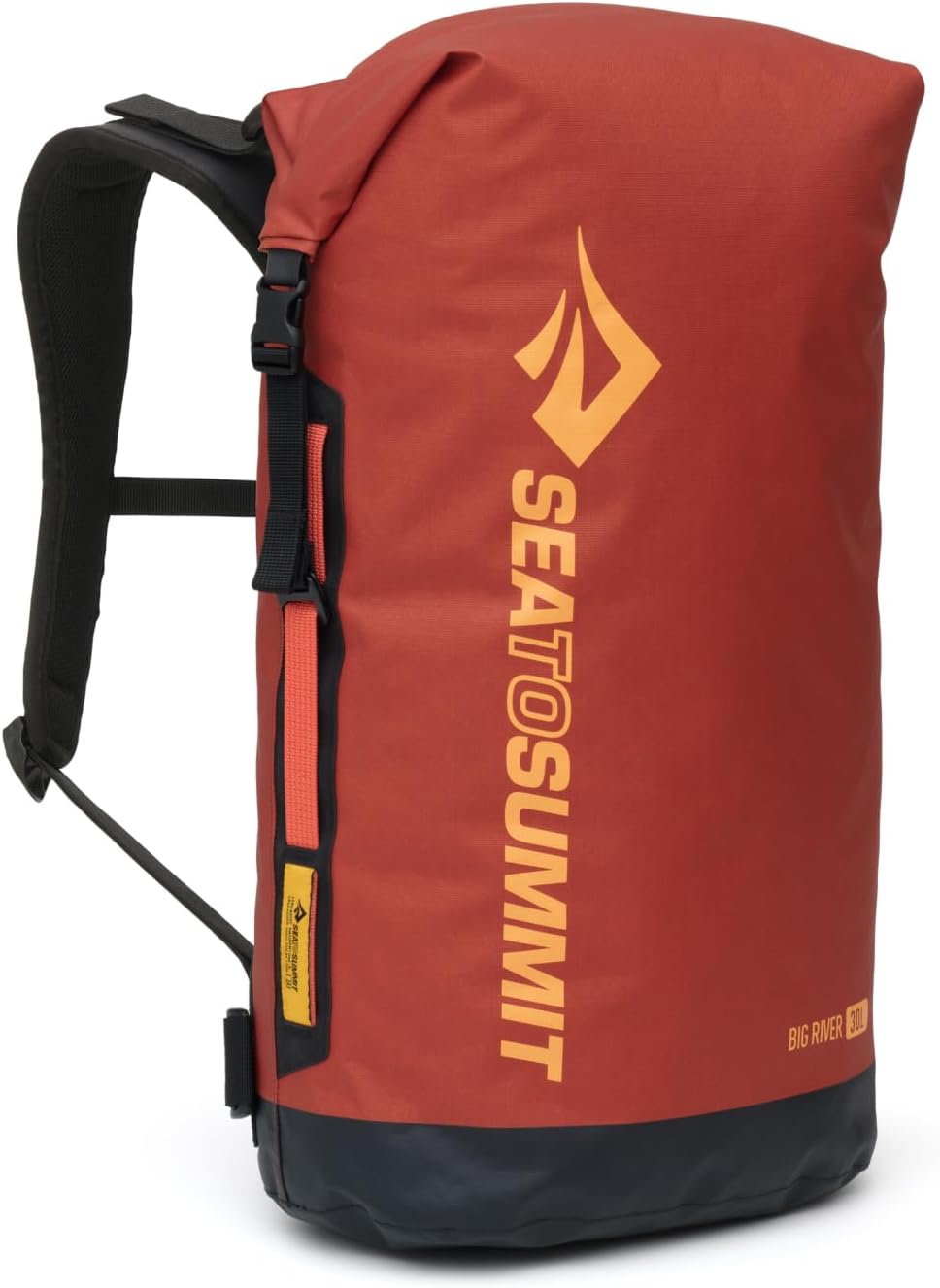 Sea to Summit Big River Dry Backpack - 30L Waterproof Design with Adjustable Harness | Picante Red