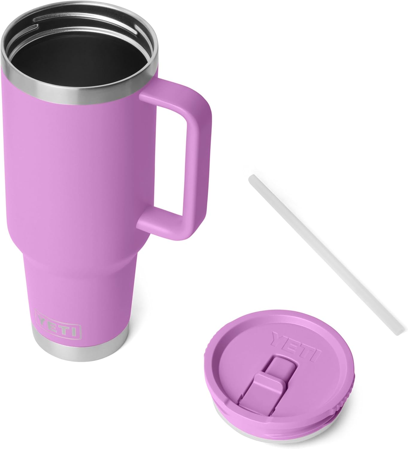 YETI Rambler 40 oz Travel Mug - Stainless Steel, Vacuum Insulated, Leakproof & Cup Holder Friendly