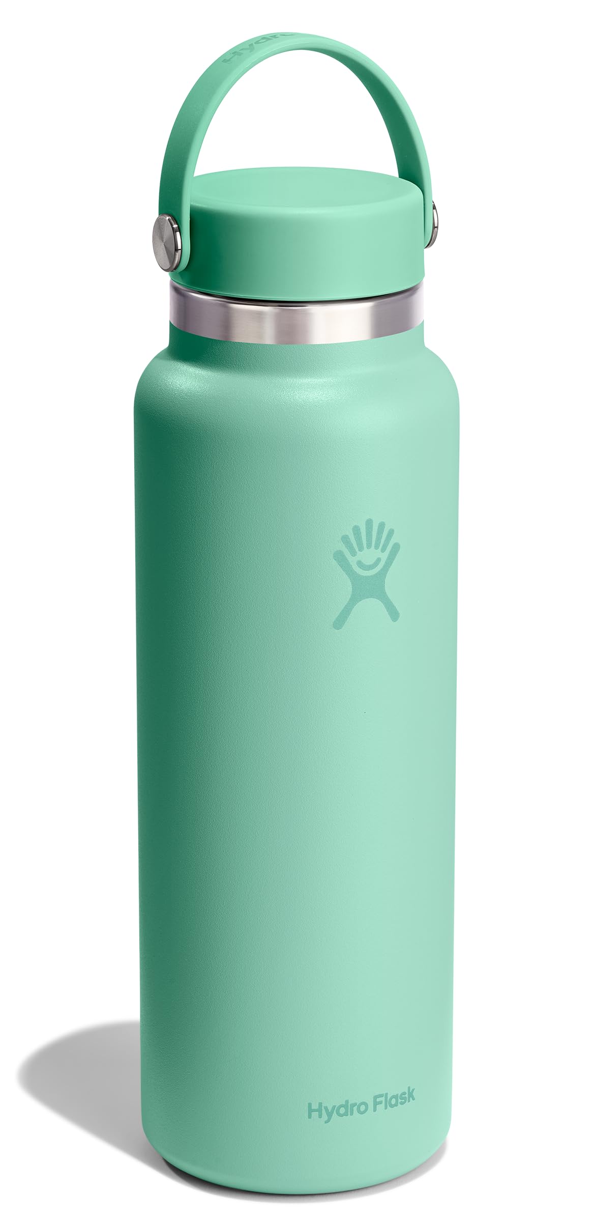 Hydro Flask Water Bottle - Insulated Stainless Steel - Wide Mouth Flex Lid, Non Spill, Leakproof and Refillable in 40 Oz Mermaid Green