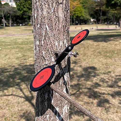 Double-Headed Steel Slingshot Target - 3mm Rotating Design