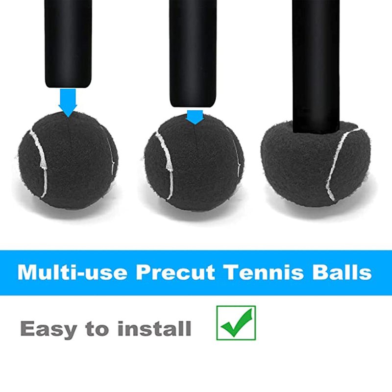 URBEST 8PCS Precut Walker Tennis Balls for Furniture Legs and Floor Protection (White)