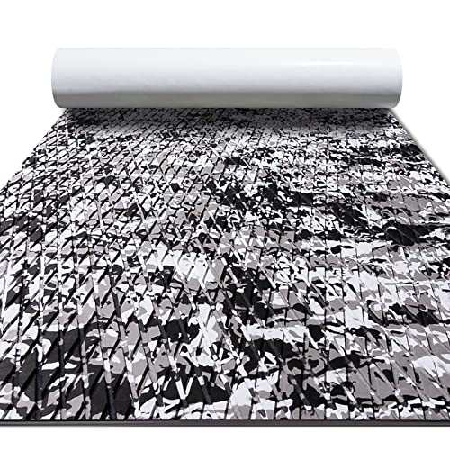 FOCEAN Snow Camo EVA Boat Flooring Self-Adhesive Marine Decking 94.5" x 15.7"