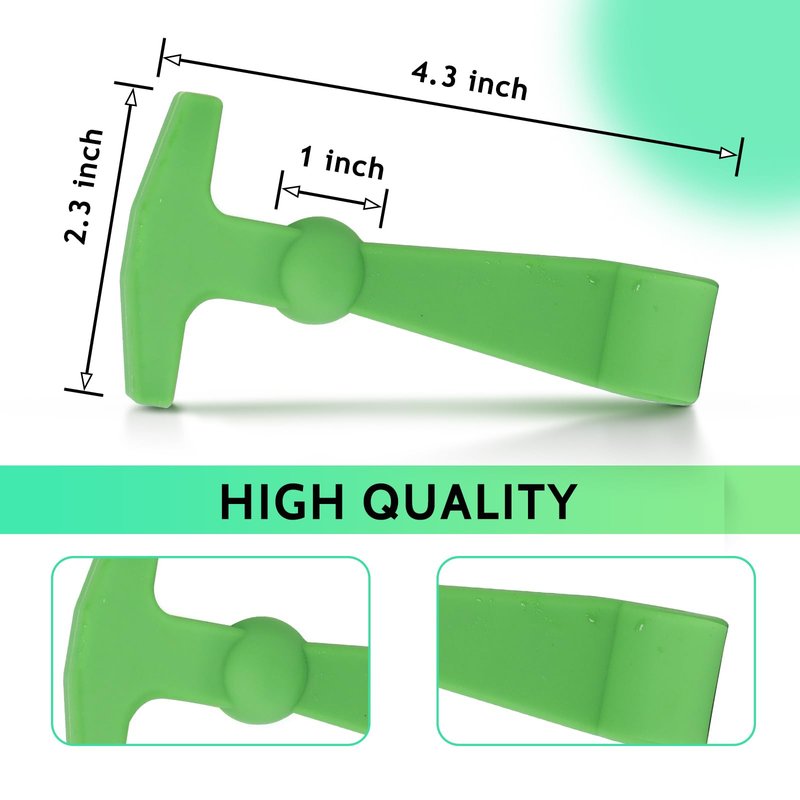 Poweka Cooler Latches Replacement for Yeti, RTIC, Lid Latch Parts(2 Pack) Compatible with Yeti Coolers T-Latches Made of Premium Hard Durable Rubber (Green)