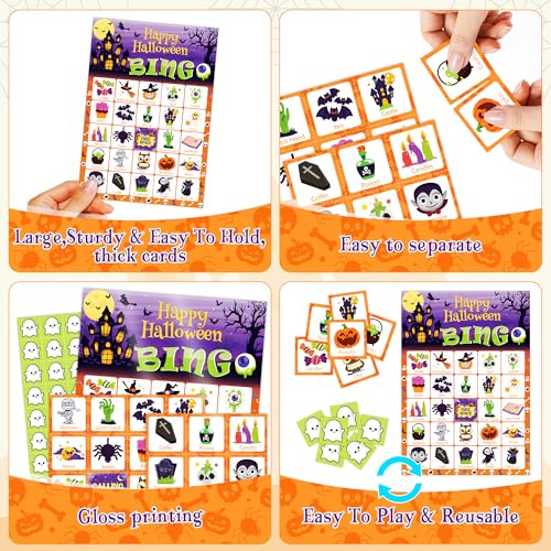 Halloween Bingo Game Set - 24 Players | Halloween Party Toys
