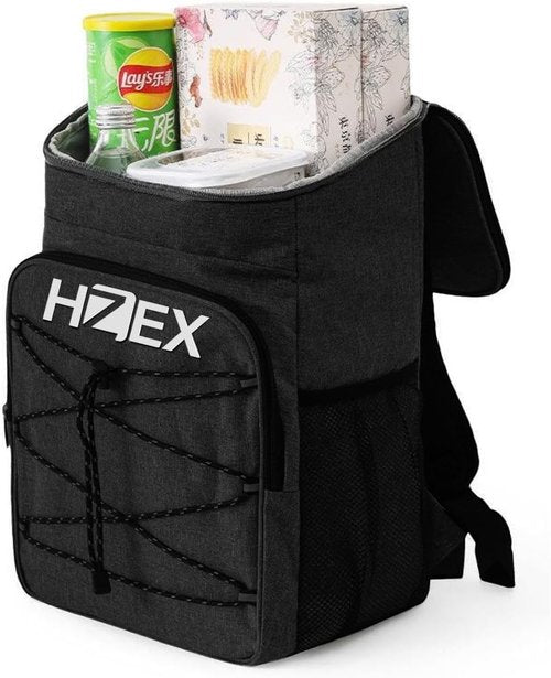 HZEX 25L Insulated Cooler Backpack – Leak Proof Travel Back Pack Cooler for Hiking, Camping, Beach, Picnic & Outdoor Adventures – Large Capacity Soft Cooler Bag for Men & Women, Keep Food - Drink Cold