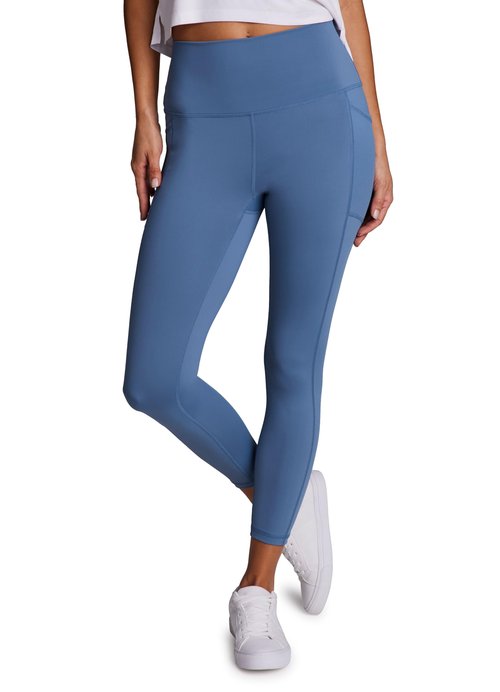 RBX Active High Waisted Squat Proof Ankle Length Leggings for Women, 7/8 Yoga Leggings with Pockets Moonlight Blue M