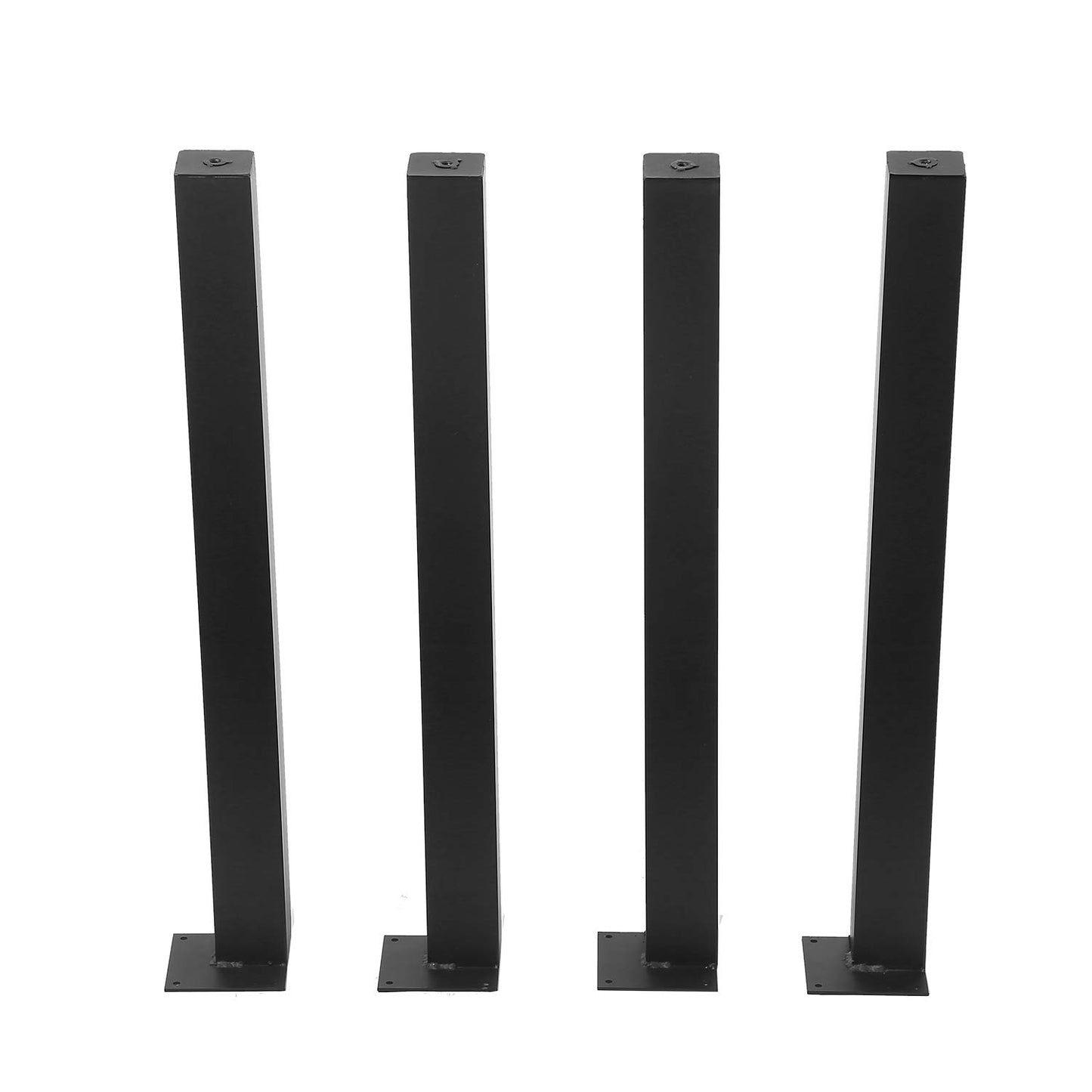 MBQQ Furniture Legs H28 Rustic Decory Table Legs,Heavy Duty Metal Desk Legs,Dining Table Legs,Set of 4 Black,DIY Iron Legs